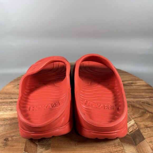 Hoka One One Womens Ora Recovery Red Slide Sandals Size 5 - Picture 4 of 6